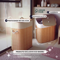 Cesto De Roupa Suja Bambu
