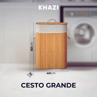 Cesto De Roupa Suja Bambu