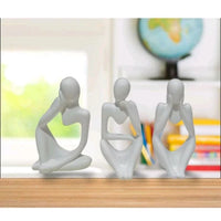 Kit com 3 estatuas pensador