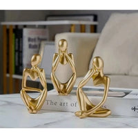 Kit com 3 estatuas pensador