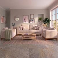 Kit Sofá 3 Lugares e Poltronas Sala de Estar Aurora