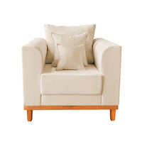 Kit Sofá 3 Lugares e Poltronas Sala de Estar Aurora