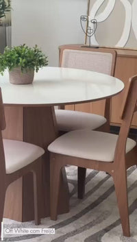 Conjunto Sala de Jantar Mesa Lisboa Hexagonal com 4 Cadeiras Palha Sintética