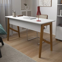 Escrivaninha Office C/ Pés Em Madeira Maciça