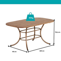 Conjunto Sala de Jantar Mesa e 6 Cadeiras Fênix Carraro Rose